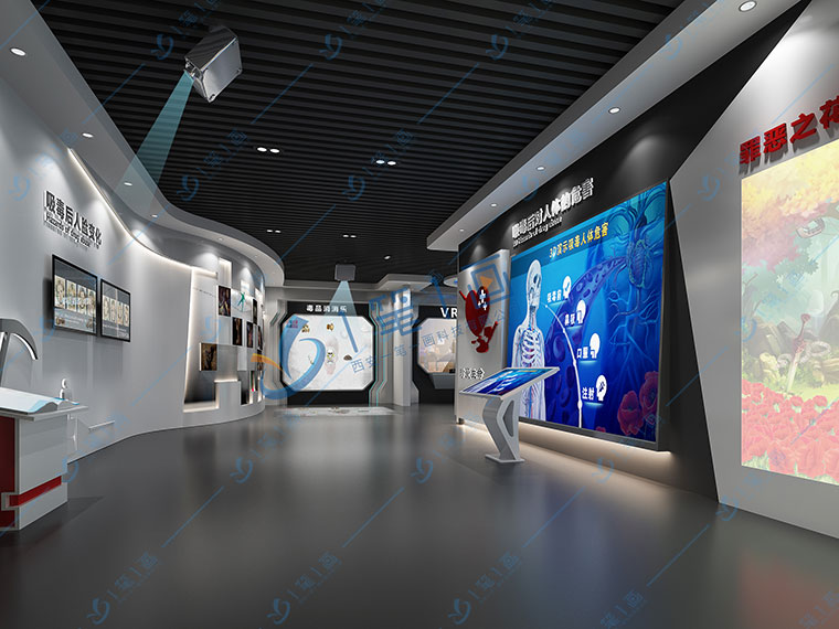 禁毒展厅解决方案-多媒体禁毒馆建设公司-禁毒教育基地-多媒体禁毒教育基地-数字化禁毒教育展厅设计方案-一笔一画科技