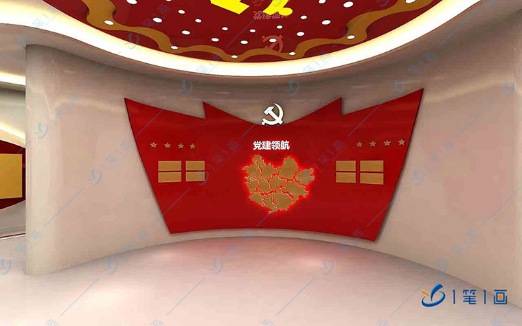 多媒体党建展厅设计公司哪家好，进行设计效果图和策划方案
