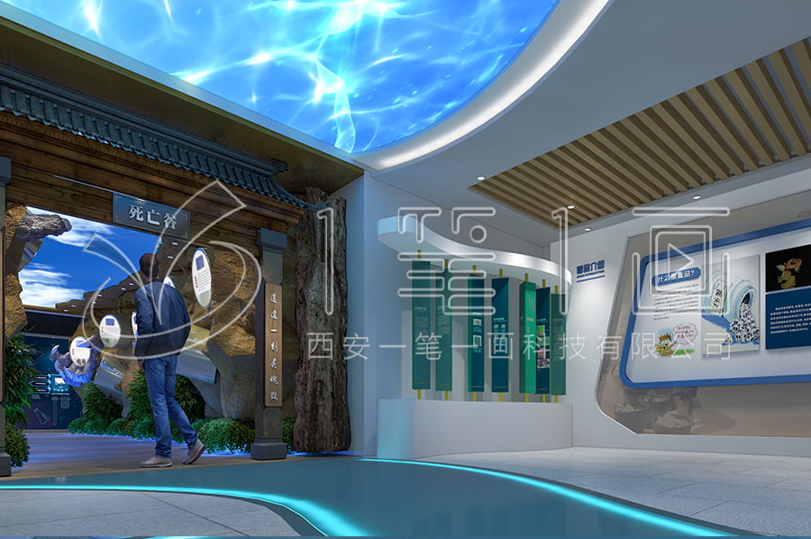 吐鲁番禁毒教育基地建设-小学生禁毒教育展示馆方案-禁毒教育馆3d设备-中小学生毒品预防教育馆设计平面图