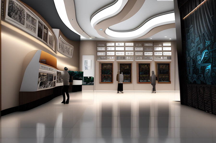 学校数字化校史展馆建设,校史展厅新形势设备,创意校史展厅设计图片