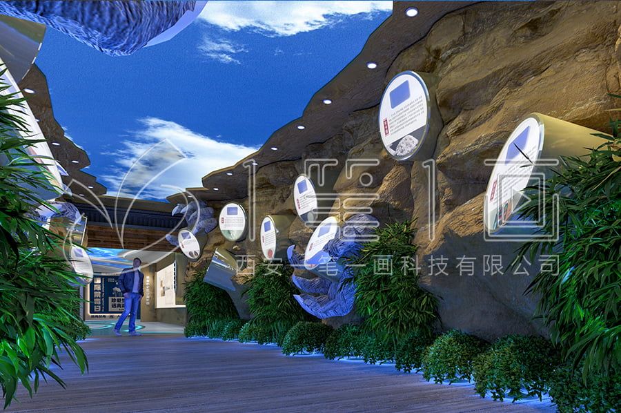西安一笔一画科技有限公司、展厅设计方案、禁毒教育、主题、体验感。