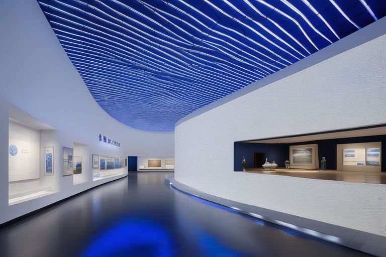 国企展厅效果图,广告礼品国企展馆施工图,殡葬用品企业展厅施工