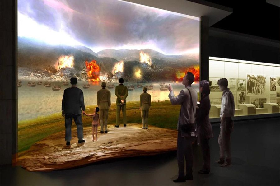 国企馆施工,物资专材企业展馆施工图,节日用品企业文化馆效果图