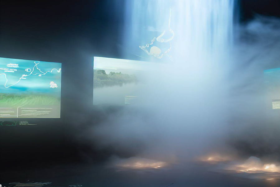 环保体验馆设计,智慧垃圾分类环保体验馆效果图,智慧垃圾分类教育展馆效果图