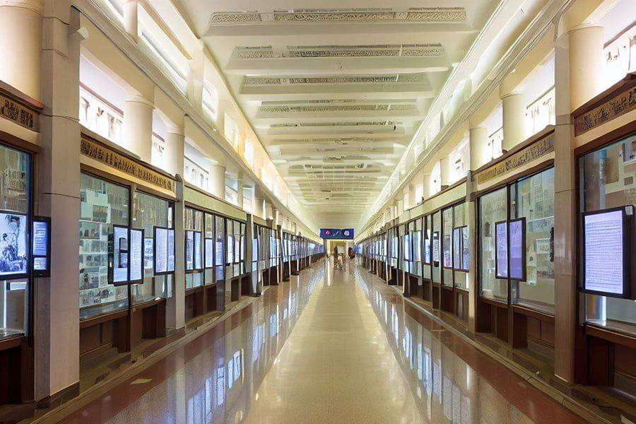 校史展馆建设,二中校史馆施工图,二中校史展厅设计