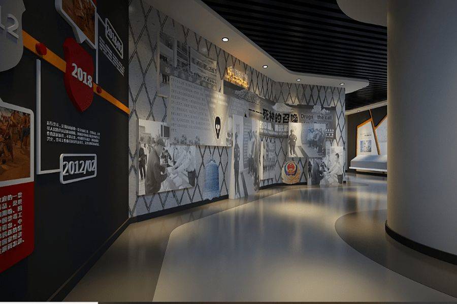 国防展厅效果图,国家民防馆设计,市民防教育科普展馆方案