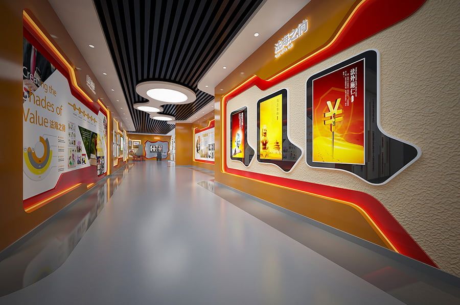 法制教育展厅设计,税务局法治文化教育馆施工图,税务局普法实践教育基地效果图