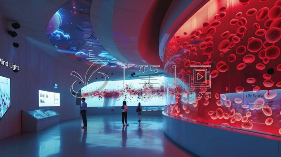 互动中医文化展馆效果图,数字化中医展览馆设计,智慧中医展馆建设方案