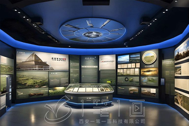 军史馆效果图,高科技展览馆设计,智慧军史馆建设方案