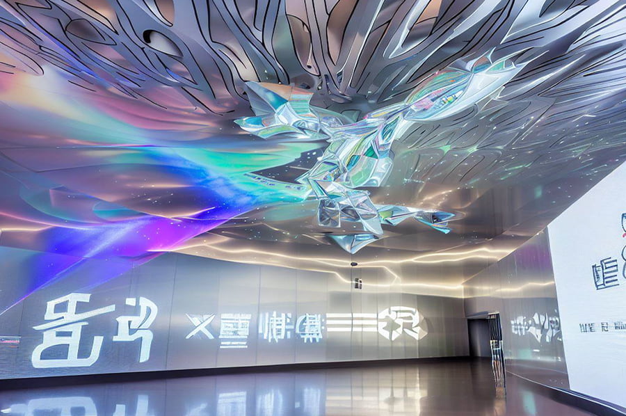 声光电国企展厅平面图, 多媒体展示, 数字化互动, 智能AI