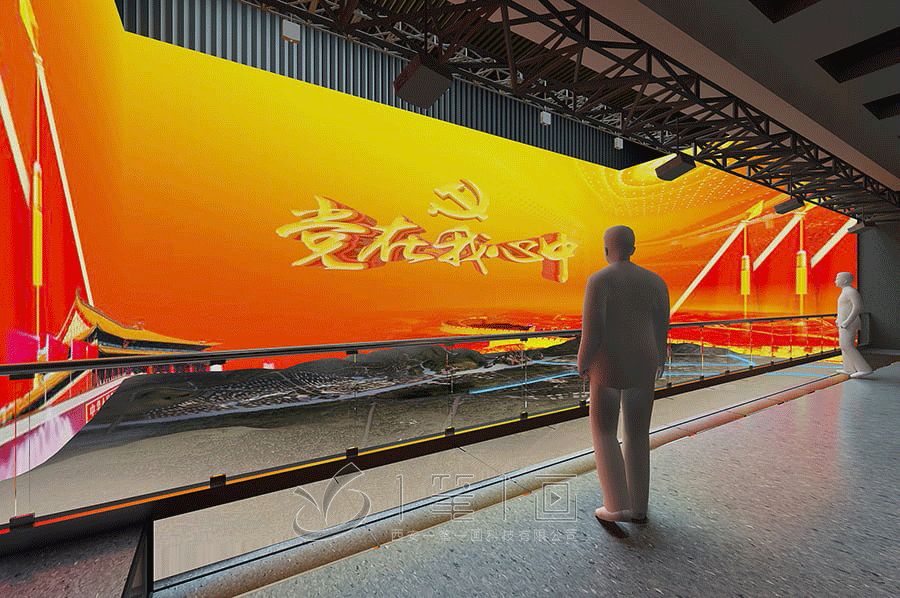 VR爱国主义展览馆平面图, 多媒体爱国主义展厅设计, 智能化爱国主义教育基地