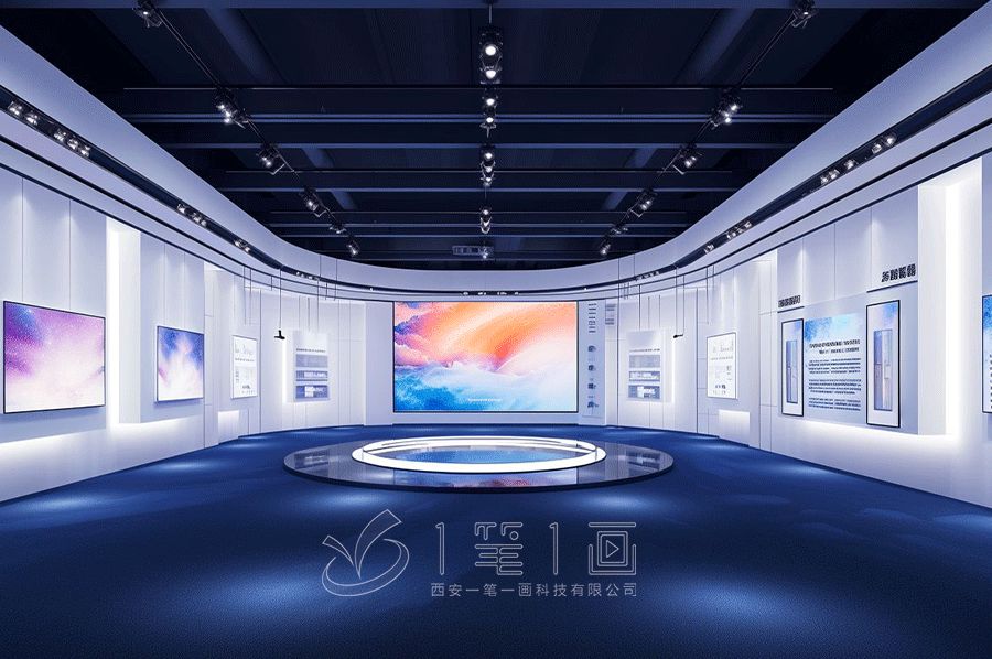 数字化展示馆设计,智能互动展览馆,多媒体展览馆效果图