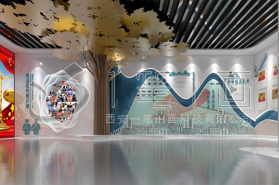 AI智能展馆设计,互动廉洁教育基地,数字化展览馆建设