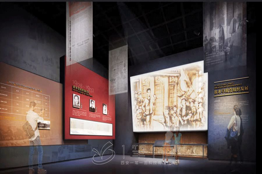 沉浸式历史展示馆施工图,数字化历史文化展览,多媒体互动展示