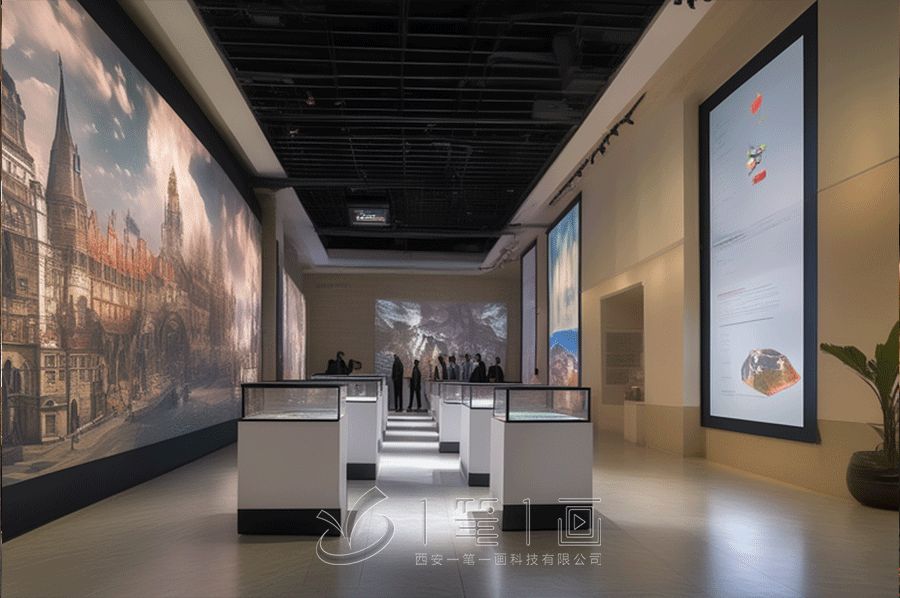 多媒体纪念展示馆施工图,数字化展示馆设计,智能互动展览馆建设