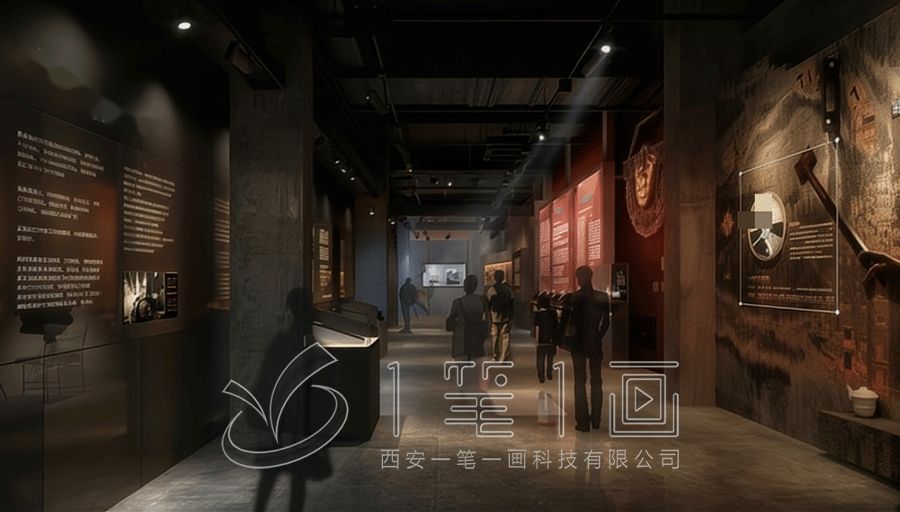 军史体验馆建设方案,智能军史展馆设计,一笔一画科技创意展厅施工