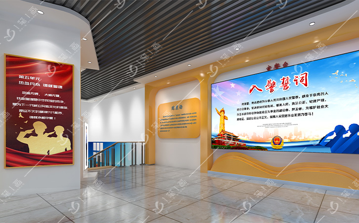 互动警史展览馆平面图, 创新智慧展厅设计, 多媒体展览馆建设方案