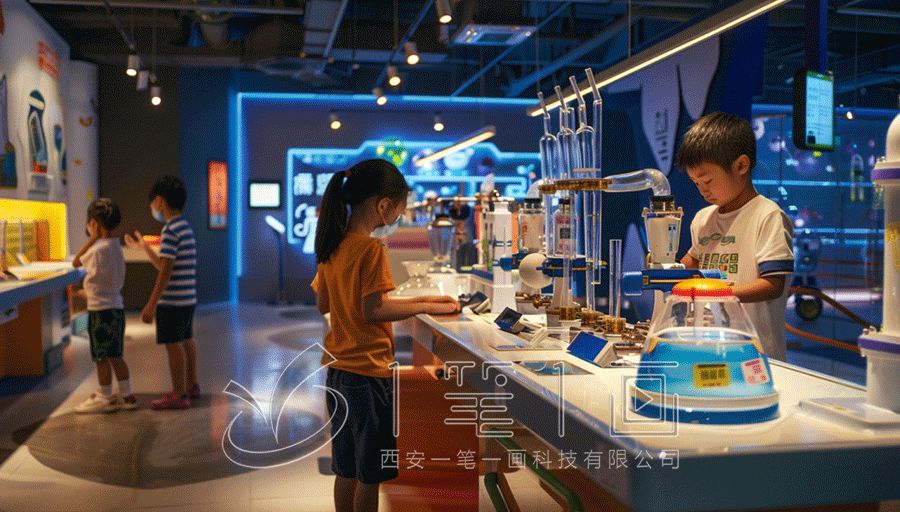 亲子教育研学展厅平面图,互动数字化教育展厅设计,新时代教育体验馆建设方案