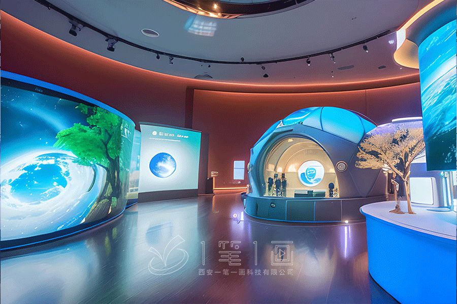 沉浸式思想教育展示馆设计,数字化多媒体互动展馆,AI智能高科技展示馆