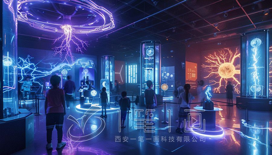 最新科技馆儿童科技乐园与科学原理展厅设计建设,沉浸式科技科普馆设计方案，韶关展厅设计公司