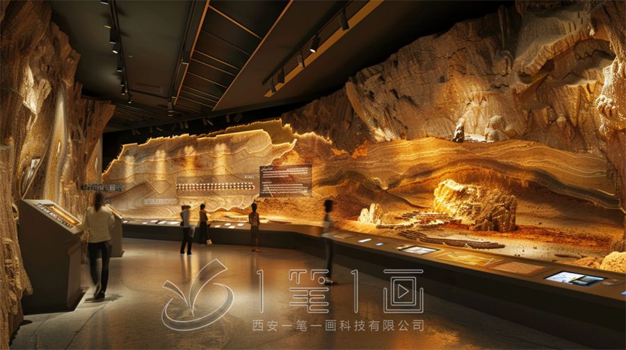 “端牢能源饭碗”地质展厅设计方案，沉浸式地质展厅建设施工，高科技地质展厅设计