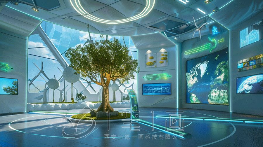 最新职业学院科普教育基地建设施工，沉浸式科普馆设计方案，山东展厅设计公司案例