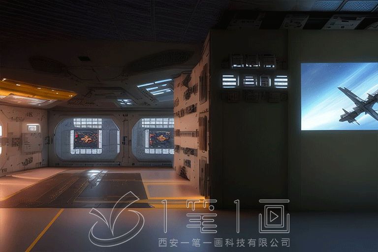 新时代军事展馆设计,智能军事展览馆设计,一笔一画高科技展览馆建设