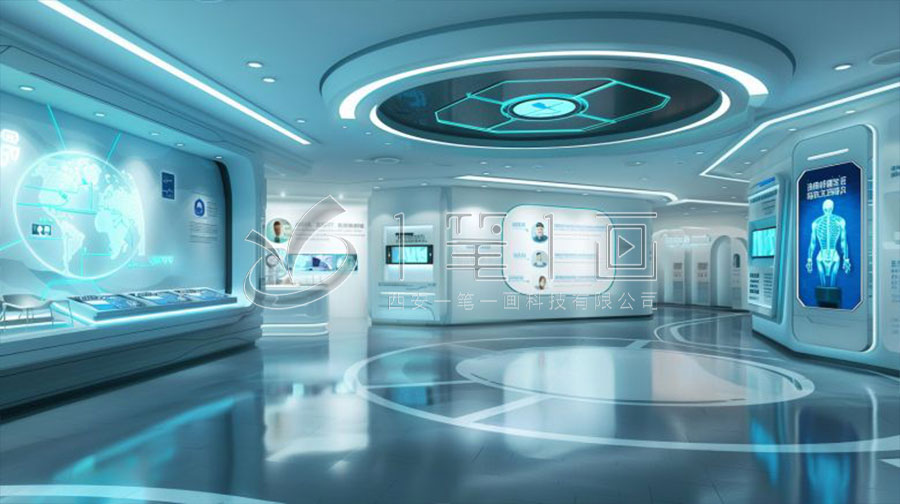 高科技医技科普体验馆建设方案,智慧医疗多媒体展览馆设计,一笔一画创新科技展馆建设