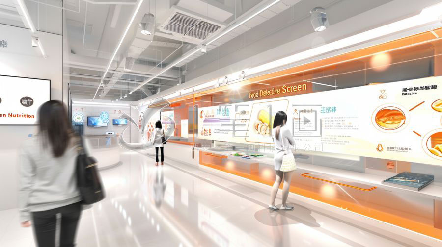 医疗科普展馆效果图, 数字化医疗科技展厅, 创新医疗科普互动体验