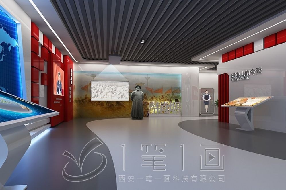 国防动员教育基地, 多媒体互动展厅, 创意展厅设计, 高科技展示设备, 互动体验解决方案