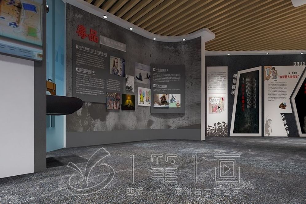 国防教育基地展厅设计，互动多媒体解决方案，现代化展示