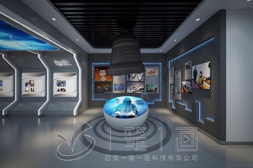 安全教育展厅设计, 互动多媒体设备, 现代化展示