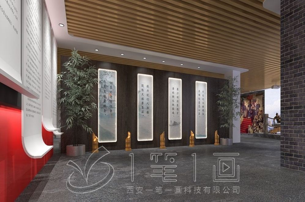 国防教育基地设计, 互动多媒体展示, 现代化展厅解决