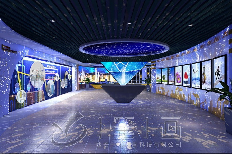 衡水智能数字展厅，智能科技展厅效果图，数字多媒体展厅展馆设计