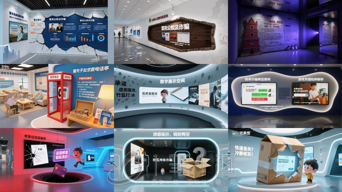 预防电信诈骗展馆装修，反诈体验馆