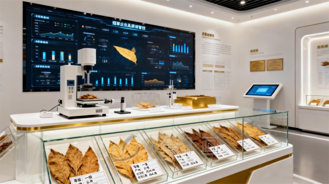 烟草烟叶复烤企业文化展厅效果图