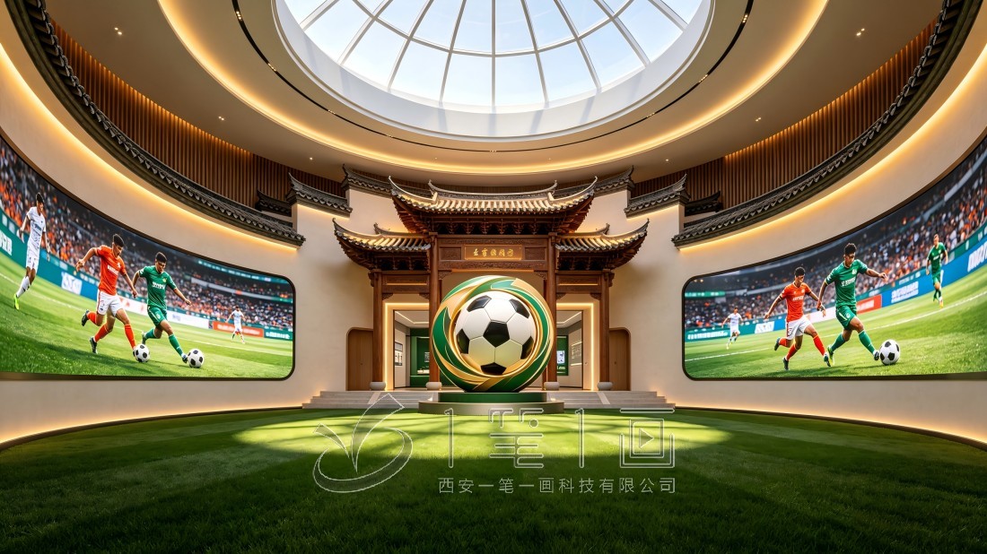足球教育基地展厅策划与设计效果图