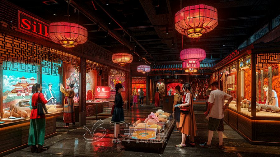丝绸之路展厅，高科技一带一路展厅设计效果图